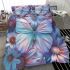 Colored butterfly surrounded by blooming flowers bedding set