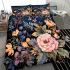 Colorful bouquet on wooden table bedding set