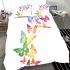 Colorful butterflies flying bedding set