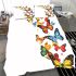 Colorful butterflies on a white background bedding set