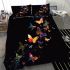 Colorful butterflies simple lines bedding set