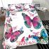 Colorful butterflies with pink and blue wings bedding set