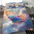 Colorful butterfly with feathered wings bedding set