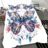 Colorful butterfly with floral elements bedding set