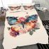 Colorful butterfly with flowers on its wings bedding set