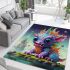 Colorful dragon serenity area rugs carpet