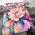 Colorful floral vase arrangement bedding set