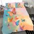 Colorful illustration of butterflies bedding set