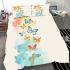 Colorful illustration of butterflies bedding set