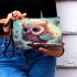 Colorful Owl on Boat Makeup Bag
