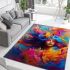 Colorful symphony of expression area rugs carpet