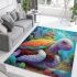 Colorful turtle fantasy scene area rugs carpet