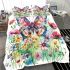 Colorful watercolor beautiful butterfly among flowers bedding set