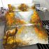 Create an oil painting of majestic deer standing bedding set