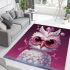 Curious owl in cherry blossom grove area rugs carpet