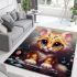 Curious tiger cub dreams area rugs carpet