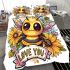 Cute baby bumblebee character bedding set