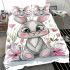 Cute baby bunny with big eyes bedding set