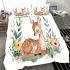 Cute baby deer with flowers bedding set