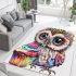 Cute baby owl with big eyes wearing area rugs carpet