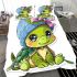 Cute baby turtle cartoon bedding set