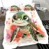 Cute baby turtle colorful corals bedding set