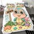 Cute baby turtle with big eyes sitting bedding set