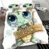 Cute baby turtle with big eyes wearing boho jewelry bedding set