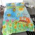 Cute bees and music notes and piano with the sun bedding set