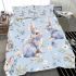 Cute bunny and flowers bedding set