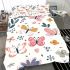 Cute butterflies and flowers pattern bedding set