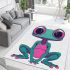 Cute cartoon alien frog with big eyes area rugs carpet