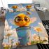 Cute cartoon baby bee bedding set