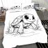 Cute cartoon baby turtle coloring bedding set