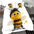 Cute cartoon bee character bedding set