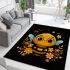 Cute cartoon bee happy expression area rugs carpet