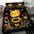 Cute cartoon bee happy expression bedding set