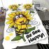 Cute cartoon bee holding a sunflower bedding set