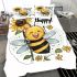 Cute cartoon bee holding a sunflower bedding set