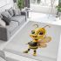 Cute cartoon bee smiling expression area rugs carpet