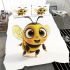Cute cartoon bee with big eyes bedding set
