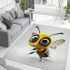 Cute cartoon bee with big eyes area rugs carpet