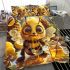 Cute cartoon bee with big eyes and wings bedding set