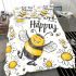 Cute cartoon drawing of a smiling bee bedding set
