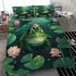 Cute cartoon frog in the water bedding set