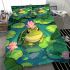 Cute cartoon frog in the water bedding set