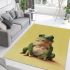 Cute cartoon frog white belly and black eyes area rugs carpet