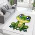 Cute cartoon frog with big eyes area rugs carpet