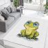 Cute cartoon frog with big eyes area rugs carpet