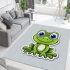 Cute cartoon frog with big eyes 21 area rugs carpet
